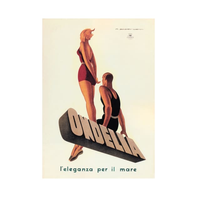 ONDELIA "Elegance for the Sea" 1933 Art Deco Poster Art by Marcello Dudovich by vintageposters