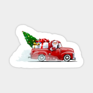 Cartoon christmas truck Magnet