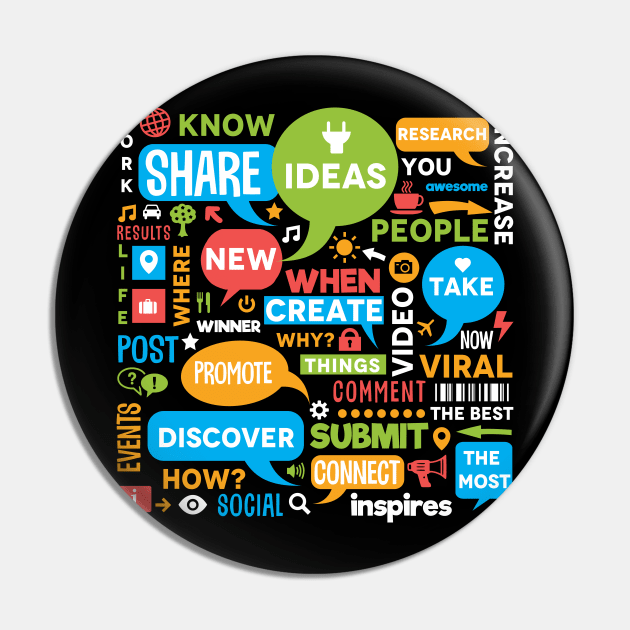 Social Media Funny Design Pin by jazzworldquest