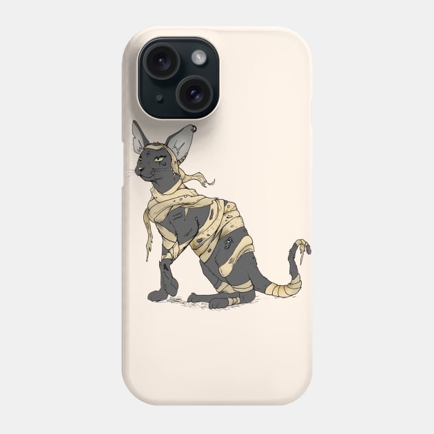 Egyptian Mummy Cat Phone Case by Perryology101