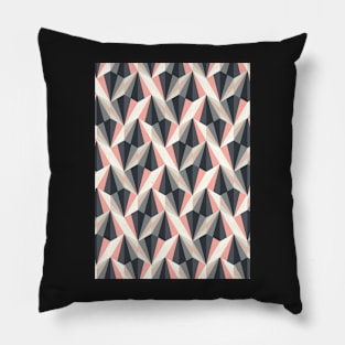 Abstract Pattern - Coral & Grey Pillow