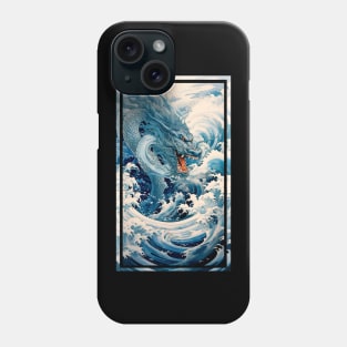 Kanagawa Waves With Dragon Phone Case