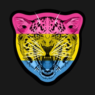 illustrated Jaguar PRIDE series pan sexual pride flag T-Shirt