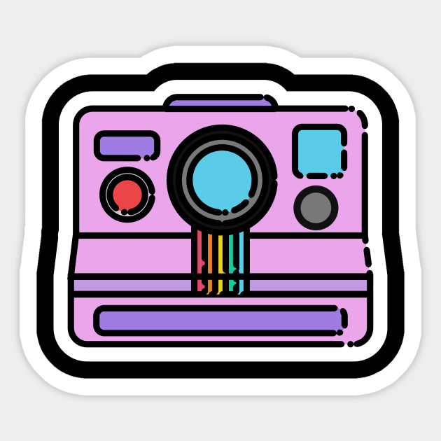 Polaroid Camera Sticker -  Sweden