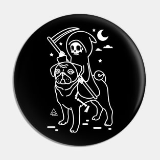 Death rides a pug Pin