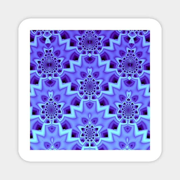 Violet Recurring Fractal Pattern Magnet by pinkal