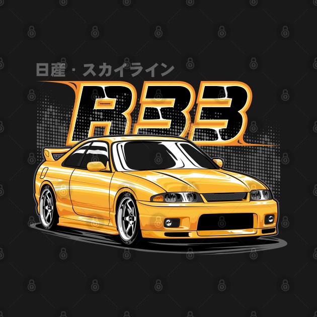 Yellow Skyline GTR R33 by idrdesign