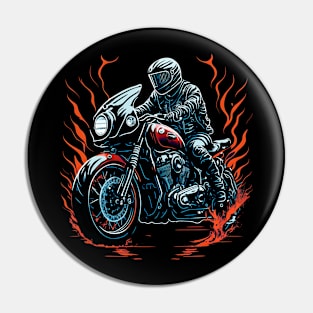 Lonely adventure riding a cafe racer bike Pin