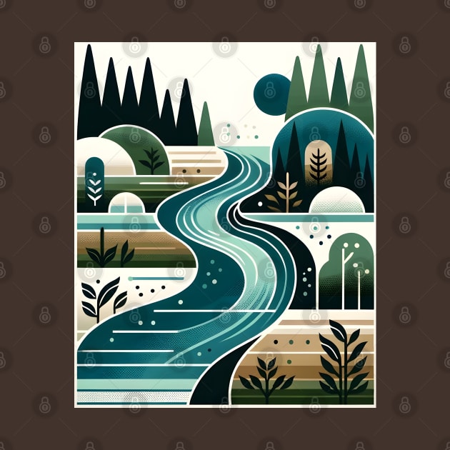 Forest River Tranquility by The Tee Bizarre