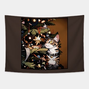 Christmas Kitty Tapestry