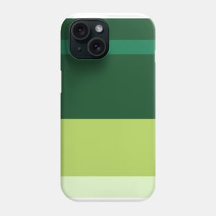 A splendid tranquility of Salem, Seafoam Blue, Tea Green, Cal Poly Pomona Green and June Bud stripes. Phone Case