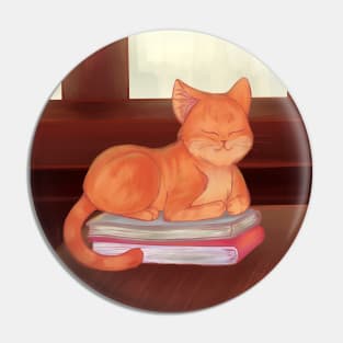 Library Cat Pin