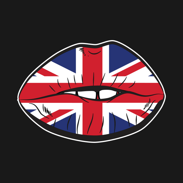 British Flag Fan Lips UK Fan Union Jack Lips by atomguy