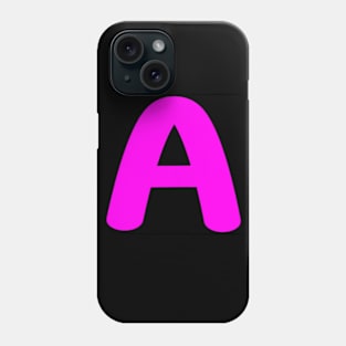 Pink letter A Phone Case