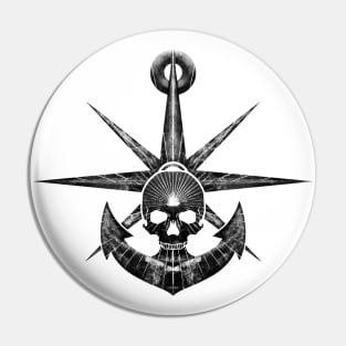 Pirates Skull - Compass Pin