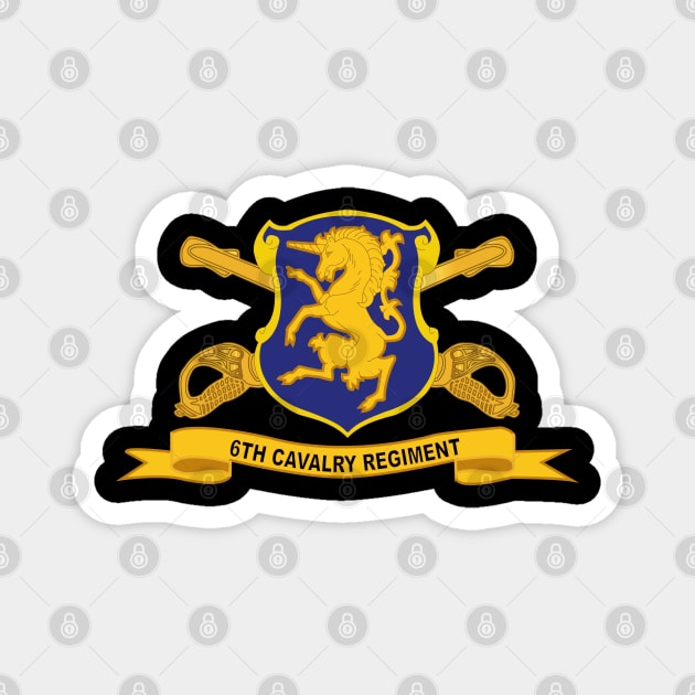 6th Cavalry Regiment w Br - Ribbon Magnet by twix123844