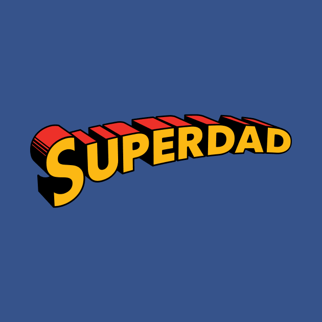 Superdad Retro Super Dad Father's Day Logo by zawitees