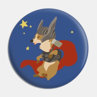 Thorgi, The Corgi God Of Thunder Pin