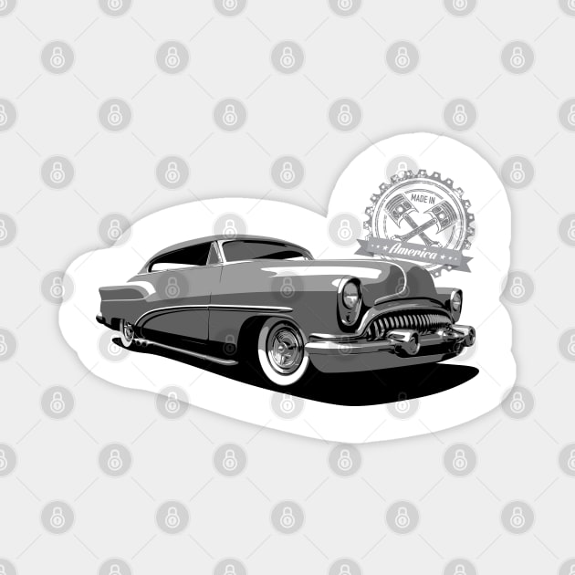 1954 Buick Hot Rod - Made in America Magnet by 6thGear