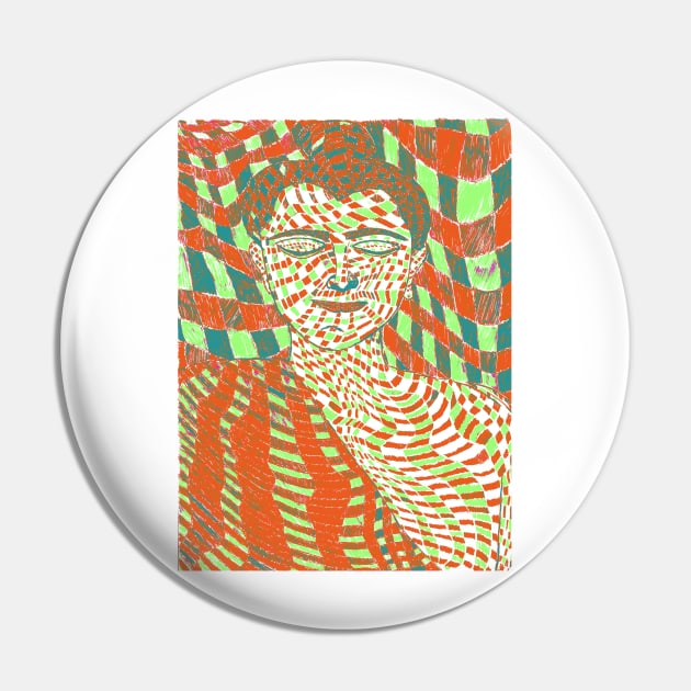Psychedelic Buddha Pin by indusdreaming