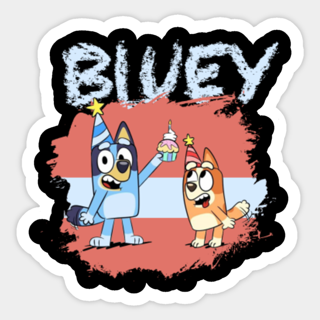 bluey bingo party bluey sticker teepublic