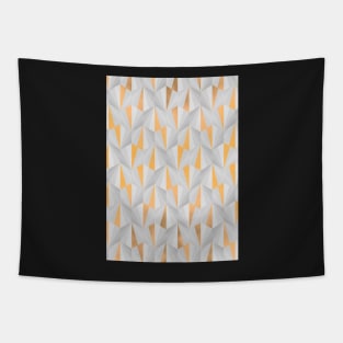 White and Gold Fractal Tapestry