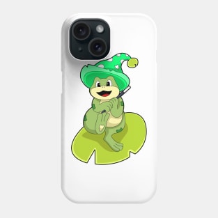 Frog as Wizard with Magic wand Phone Case