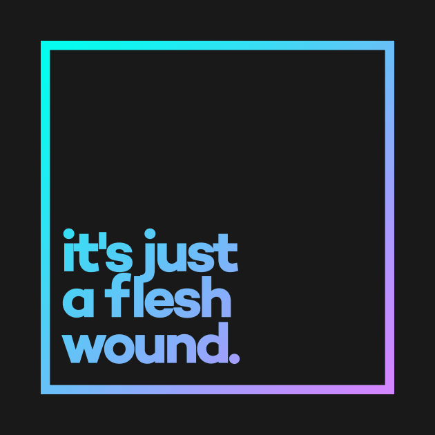 It's just a flesh wound. Minimal Color Typography by meeneemal