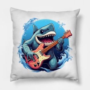 shark play guitar Pillow