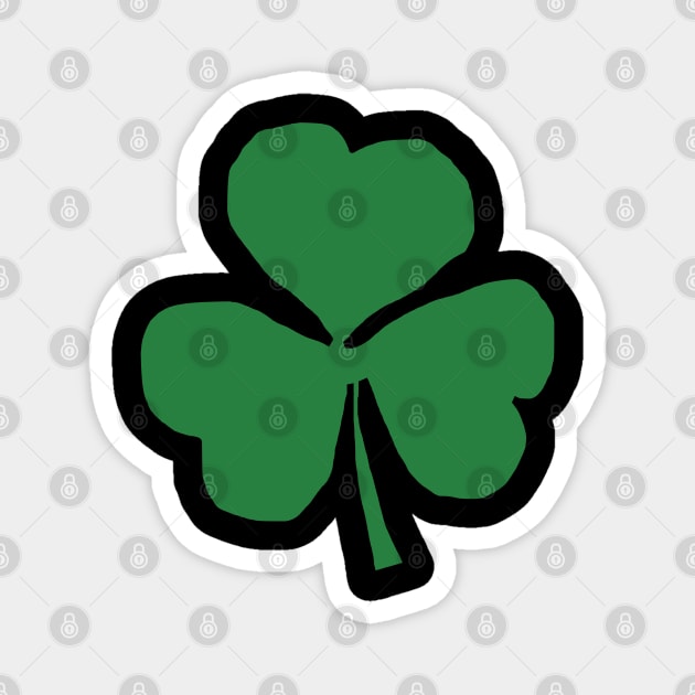 Small Green Shamrock Magnet by ellenhenryart