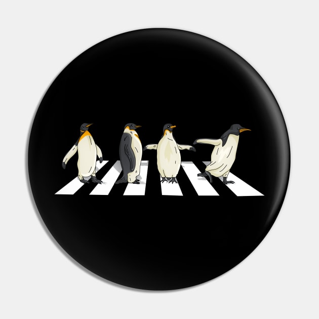 Waddle and Whisker Penguin Crossing Road, Tee for Penguin Aficionados Pin by Northground