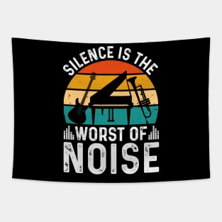 Silence is the Worst of Noise - Musical Instruments Tapestry