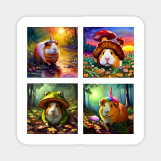 Fantasy Woodland Guinea Pigs Magnet