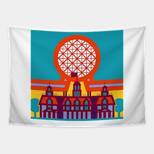 Retro Epcot Center Logo Tapestry