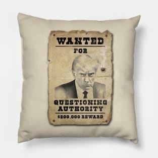 Donald Trump Mugshot Wanted Poster Pillow