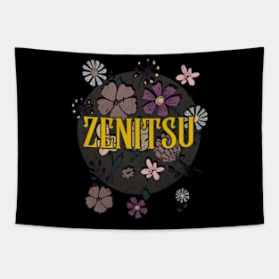 Aesthetic Proud Name Zenitsu Flowers Anime Retro Styles Tapestry