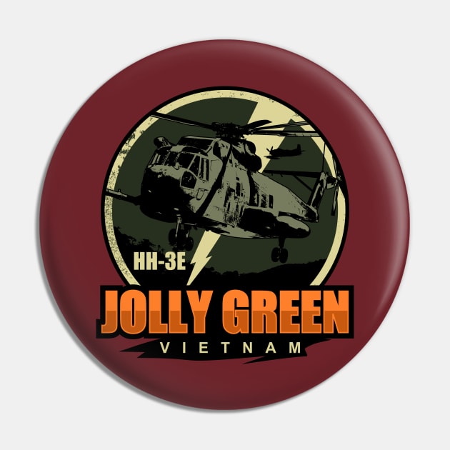 HH-3E Jolly Green Giant Vietnam (distressed) Pin by TCP