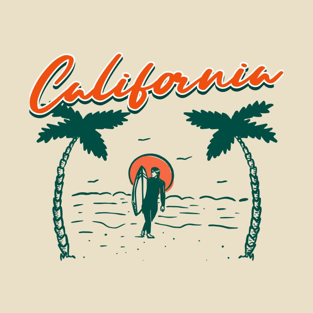 Californa Beach Summer by Amnezzy