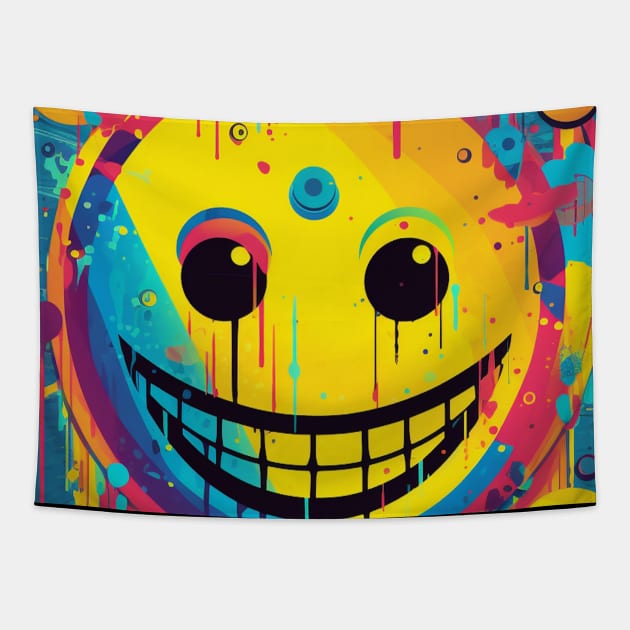 Acid House Smile Tapestry by FrogandFog