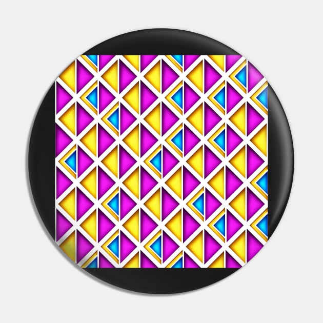 Geometric Pattern, Rhombic Harlequin Motif Pin by lissantee