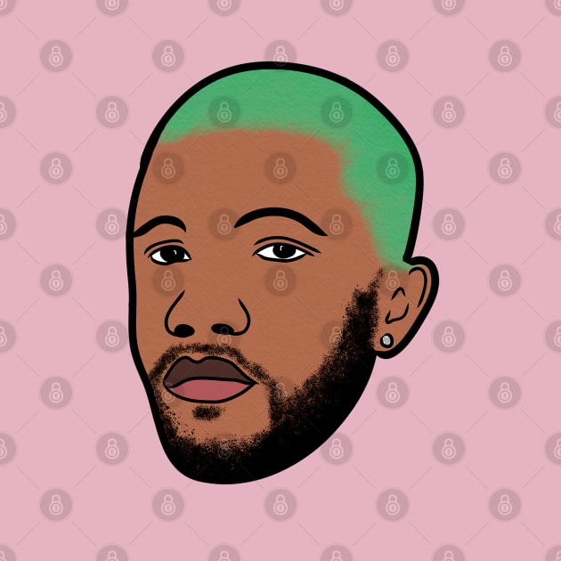 Frank Ocean Head Green Hair by Hevding