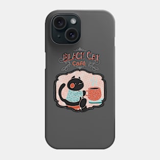 Black Cat Café Phone Case