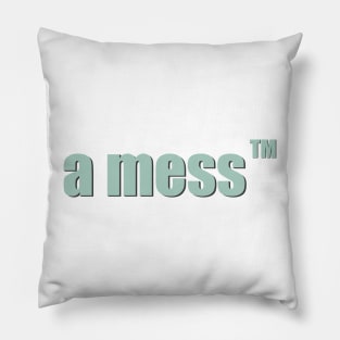 a mess pastel green Pillow