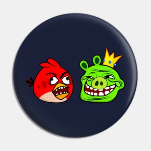 Rage-Bird and Troll-Pig Pin