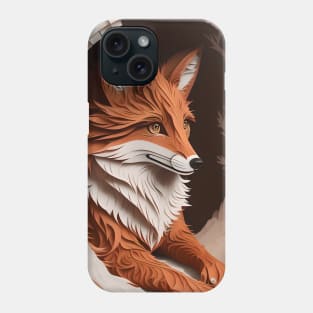 Wonderous Paper Craft Fox Phone Case