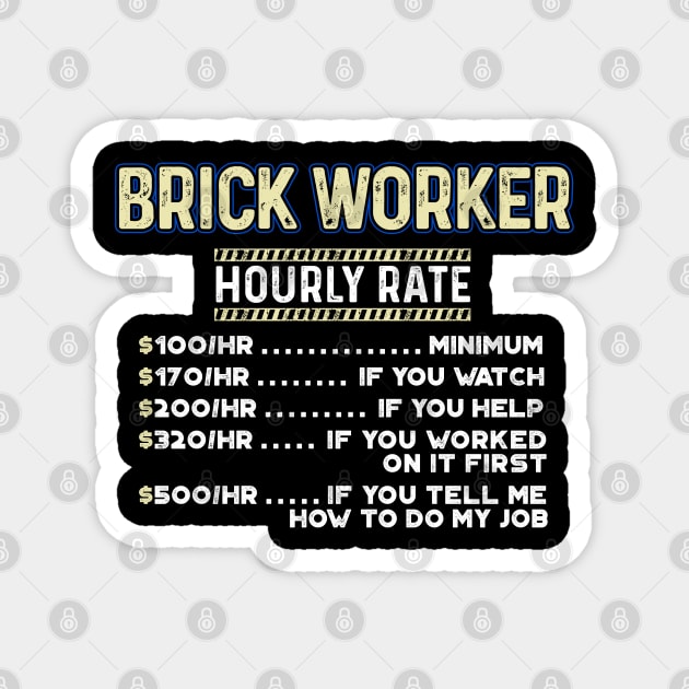 Brick worker Magnet by Andreeastore  