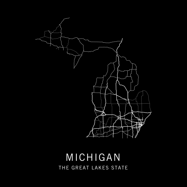 Michigan State Road Map by ClarkStreetPress