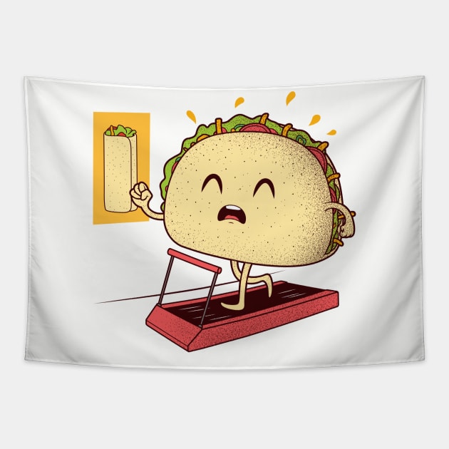 Run Taco Run! Tapestry by pedrorsfernandes