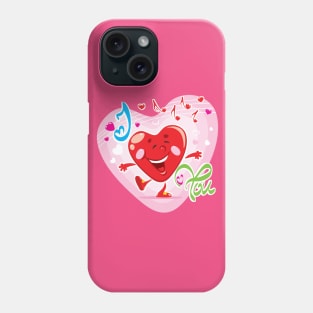 Happy love heart on Valentine's Day Phone Case