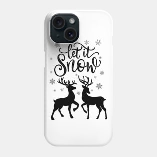 Let it snow with deer Phone Case